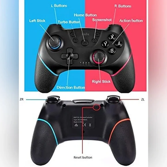 Switch Controller, Wireless Pro Controller Switch Lite (P) - Picture 6 of 7